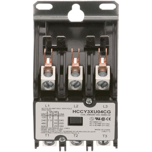 Nu-Vu 3-Pole Contactor 40/50A 208/240V (Part Number: 66-2017)