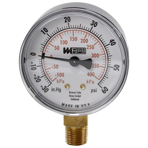 Groen Compound Gauge 2-1/2", 30Vac-60Psi (Part Number: Z001594)