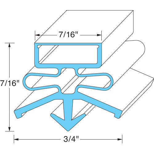 Beverage Air Door Gasket 22 3/8" x 31 3/8" (Part Number: 703-372)