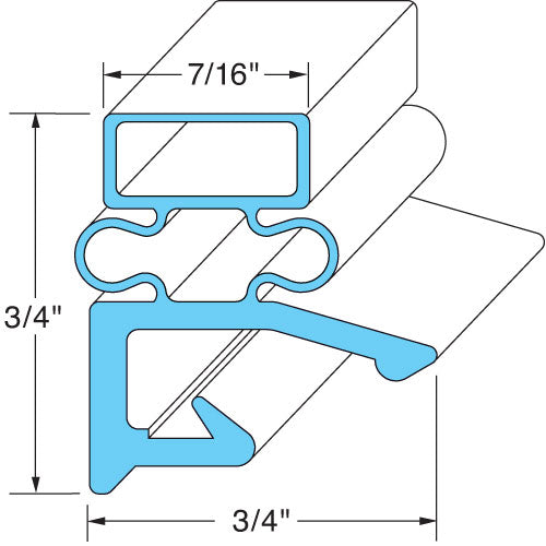 Hobart Door Gasket 24-1/2" X 29-1/2" Part 00-268821-00002