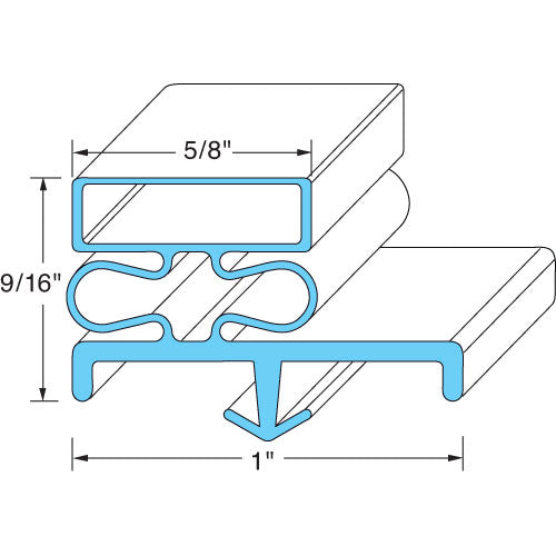 Delfield Door Gasket 23" x 60.5" (Part Number: 606)