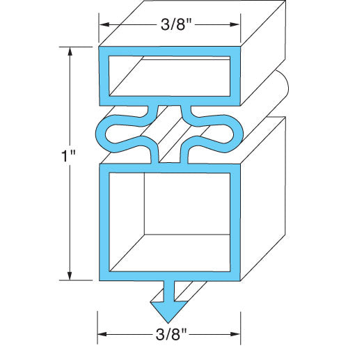 True Door Gasket 25 1/8" X 54 1/8" Part 810862