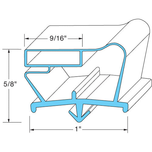 Beverage Air Door Gasket 23-1/8" X 62-3/4" Part 703-538C