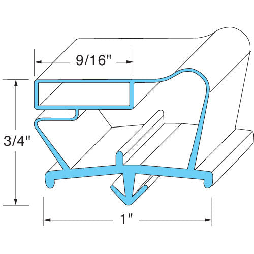 Beverage Air Door Gasket - 14-5/8" X 19-5/8" Part 703-963D-01