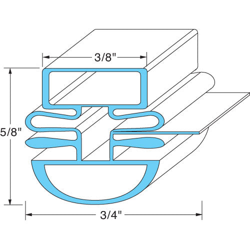 Turbo Air Door Gasket - 27" X 62" Part P2R3300200